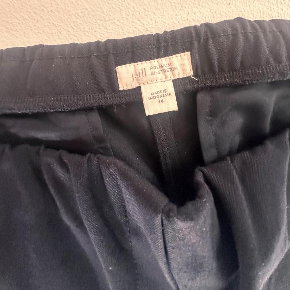 J.Jill navy straight leg pants size 14 elastic waist